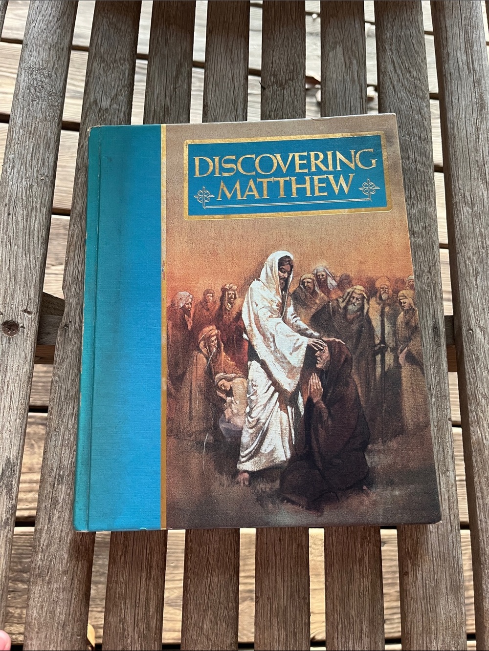 Discovering Matthew Hardcover Book - Teal and Brown